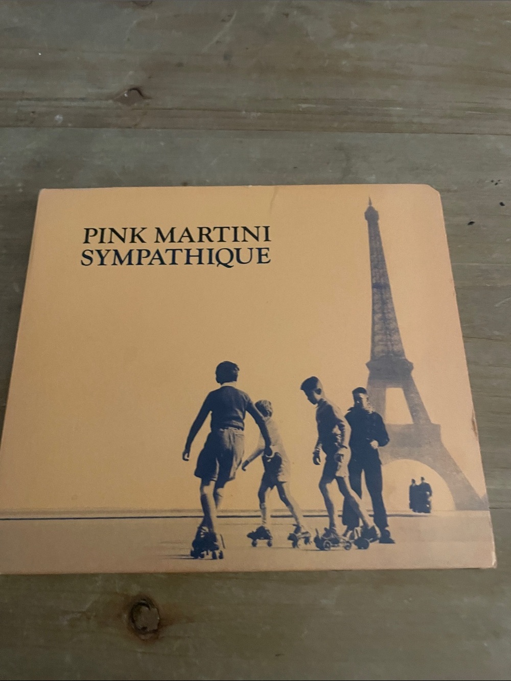 Pink Martini Sympathique Cover Art - Peach & Navy Illustration